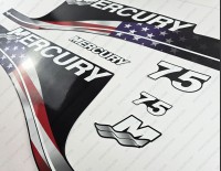 Mercury 75HP ELPTO Two Stroke 1999-2006 USA Flag Edition Outboard Decal Kit